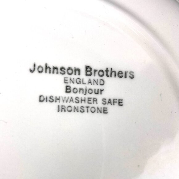 Set Johnson Brothers 8 Dinner Plate 93/4 Floral Sprigs Ironstone Made in England - Picture 6 of 7
